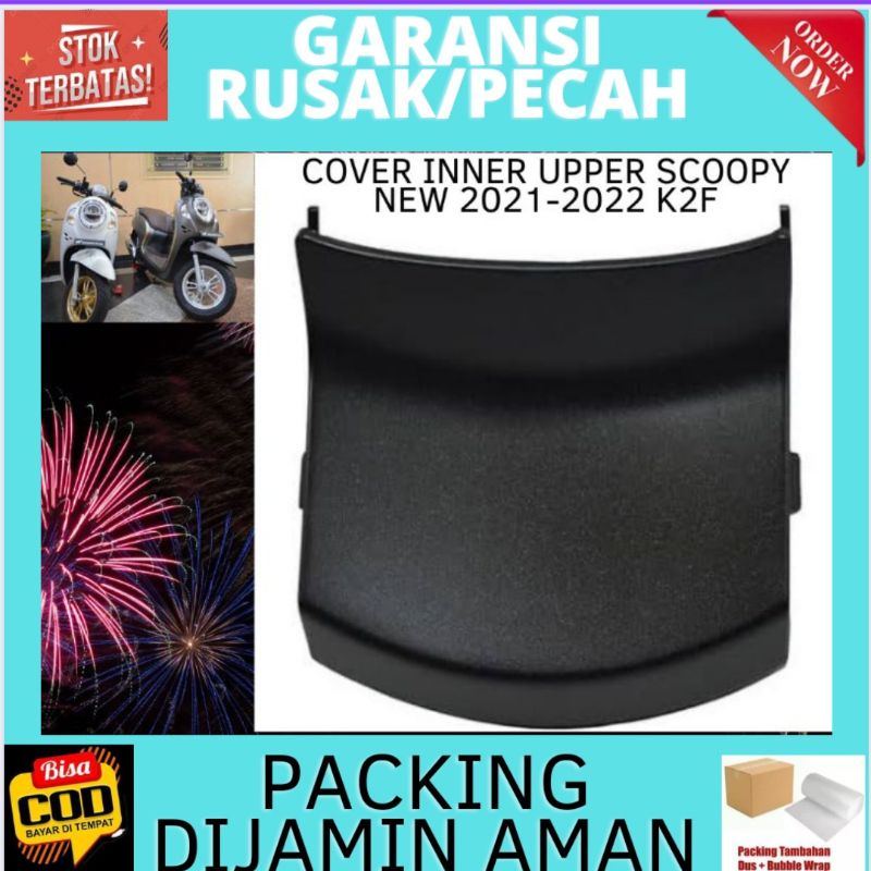 100% Original Cover Kaper Inner Iner Upper tutup Kontak Sambungan Leher Hitam Honda Scoopy New K2F 2