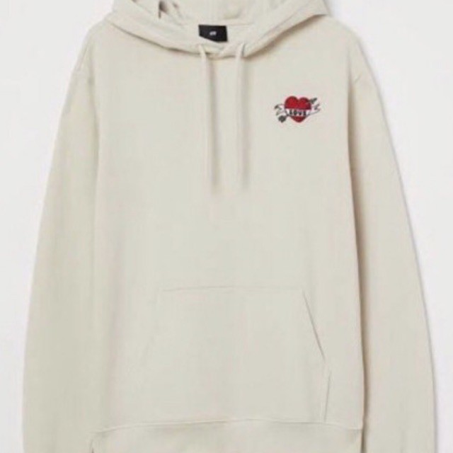 HM NEW LOVE CREAM HOODIE SWEATER JACKET HNM