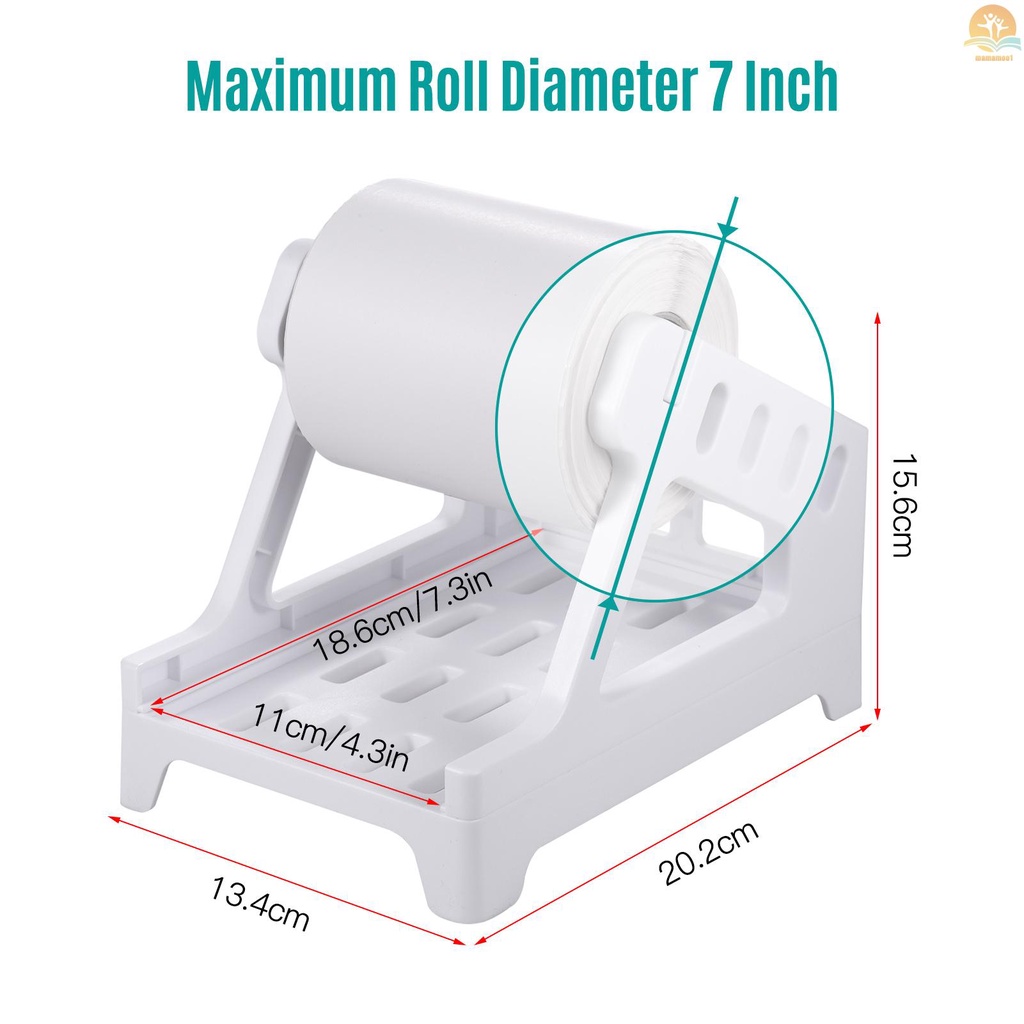 Label Holder for 4x6 Shipping Labels Printer Rolls and Fanfold Labels 2 in 1 Work for Desktop Themal Label Sticker Dispenser Detachable Compatible with Barcode Express Label Printing Postage Mailing for Delivery Supermarket Retail Store