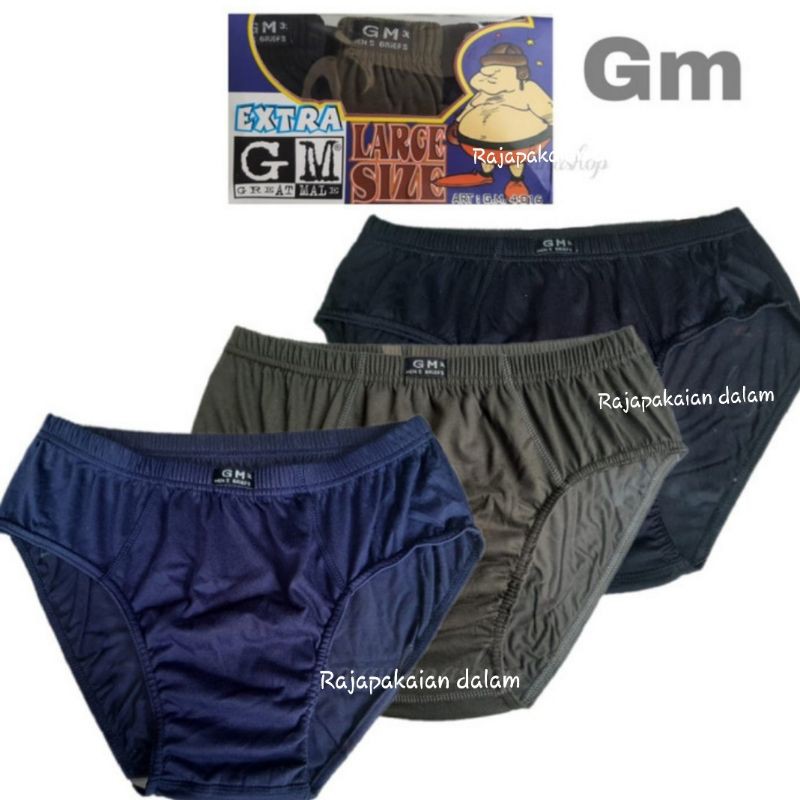 Celana dalam pria jumbo GM Bis size Harga 3 pcs