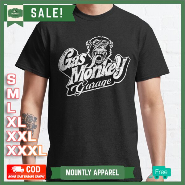 Kaos Baju Gas Monkey logo old, usedlook, vintage, hot rod, custom c T-Shirt Premium