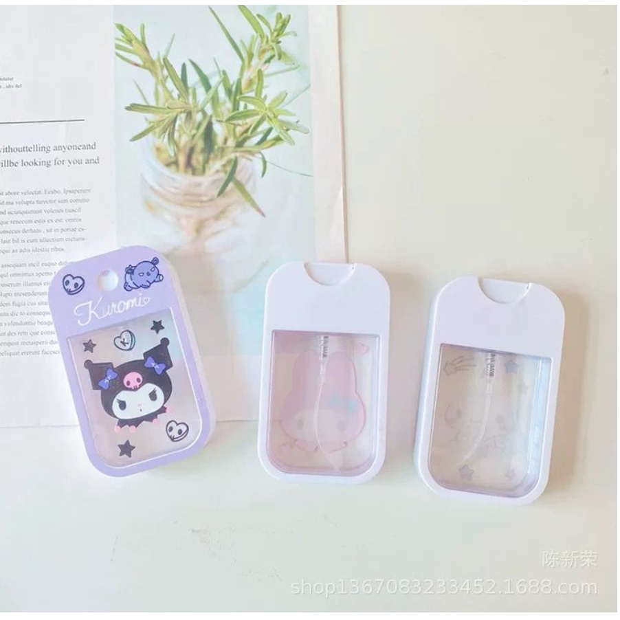 Botol Spray Gantung Square Motif Kartun Lucu Bottle Spray Portable Square Hand Sanitizer Parfum