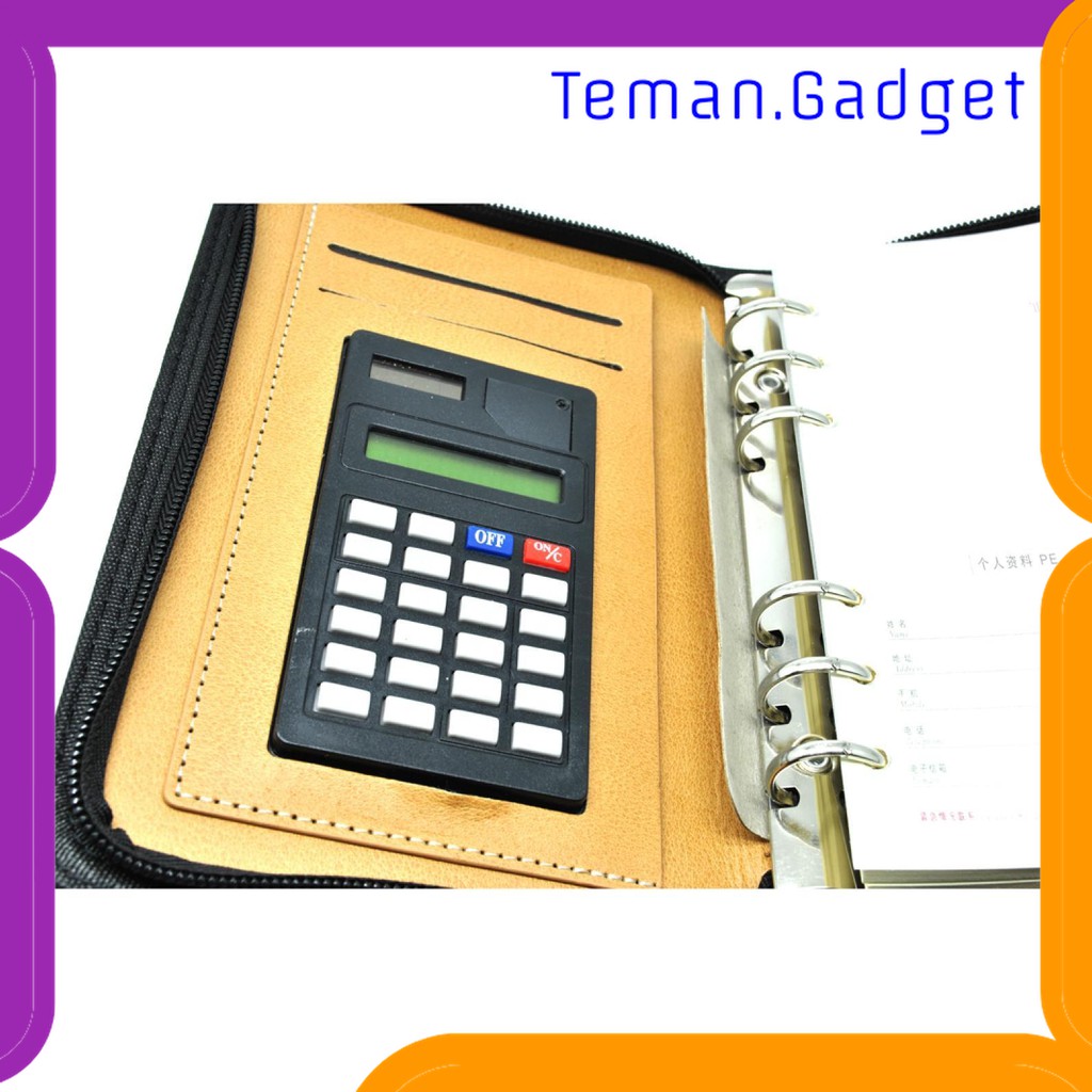 TG-AT037 BUKU CATATAN BINDER NOTE COVER KULIT WITH KALKULATOR - Y8302