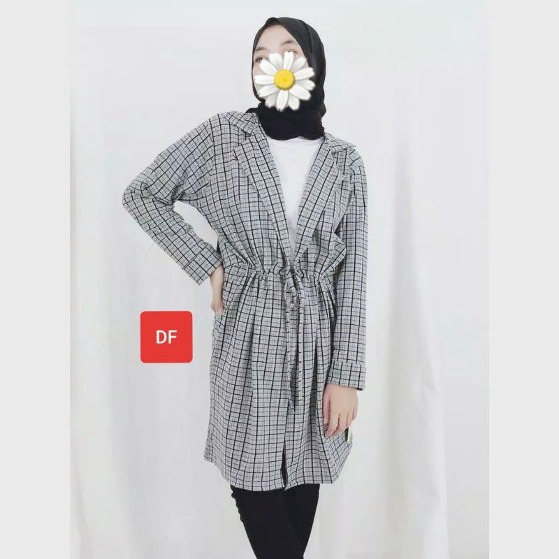 NEW CARDIGAN MOTIF KOTAK / CARDIGAN POLOS KRAH