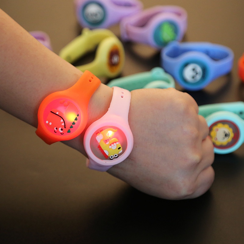Jam anti nyamuk anak/Gelang Bentuk Jam Tangan Bayi Clip Anti Nyamuk  Anak Karakter kartun Lucu Anti Air/Gelang anti nyamuk anak led L213