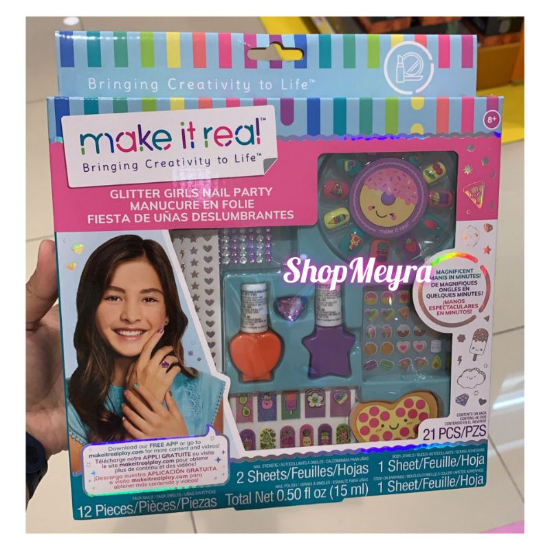 Make It Real Glitter Girls Nail Party Mainan Kuteks Nail Art Anak