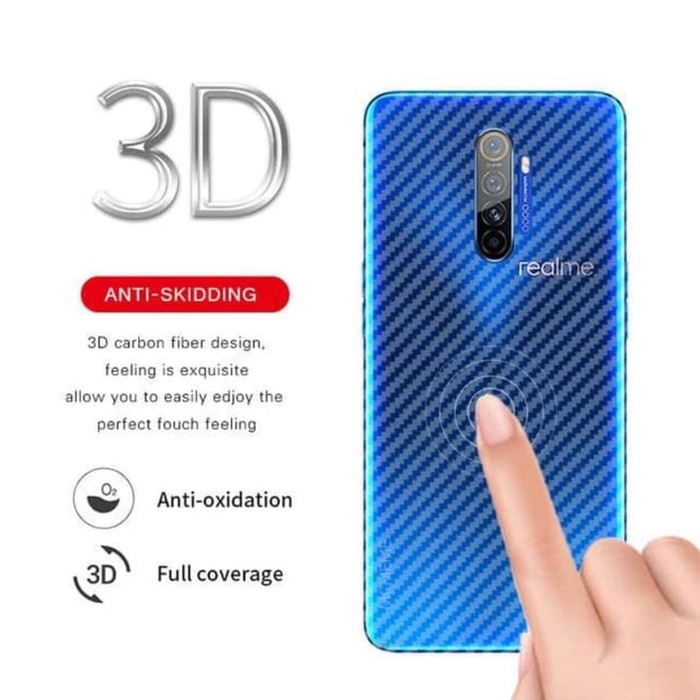 Anti gores belakang / Skin karbon OPPO REALME 3PRO, R 5PRO, R X2 PRO, R X2, R X, R XT, R C11, R C15