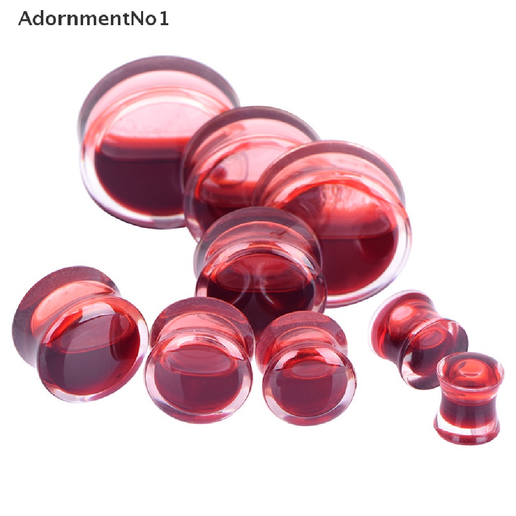 (AdornmentNo1) Ear Plug / Pelebar Lubang Tindikan Telinga Warna Merah Darah