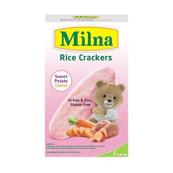 MILNA RICE CRACKERS SWEET POTATO CARROT 20GR