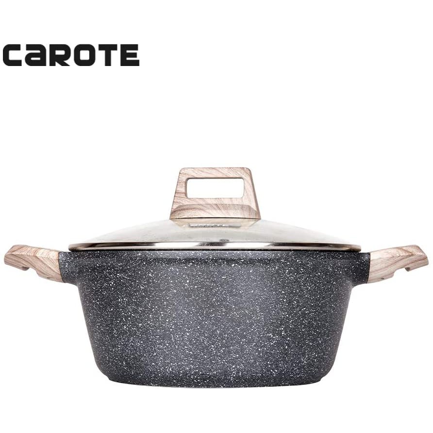 Carote Pan Casserole Panci Anti Lengket Granite Size 20cm / 24cm /28cm