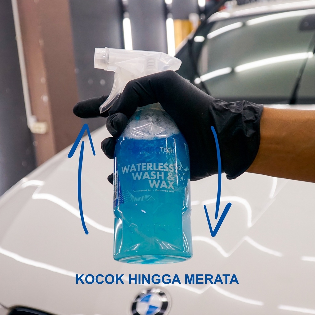 WATERLESS WASH &amp; WAX CONCENTRATE - nanoTECH PROTECTION - CUCI MOBIL MOTOR TANPA AIR - DRY WASH CONCENTRATE - CUCI HEMAT AIR - WAX MOBIL - WAX MOTOR