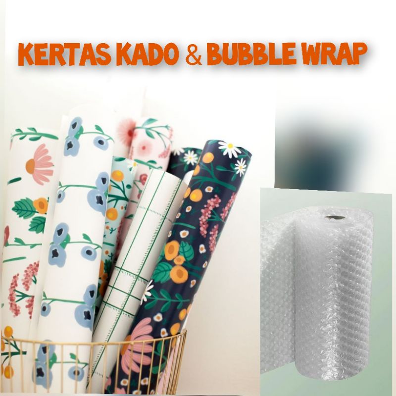 

TAMBAHAN PACKAGING AMAN " Kertas kado & bubble wrap