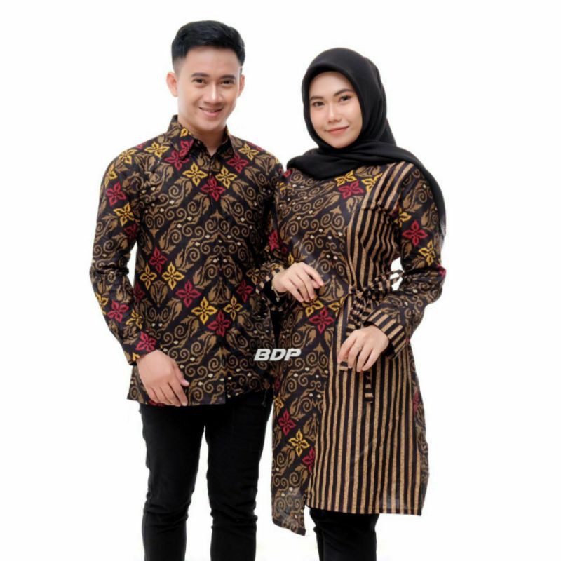 Batik Couple NotoArto Batik IPNU-IPPNU Kemeja Pria Sogan Lawasan Manuk Kembar Katun Cap Solo 2564