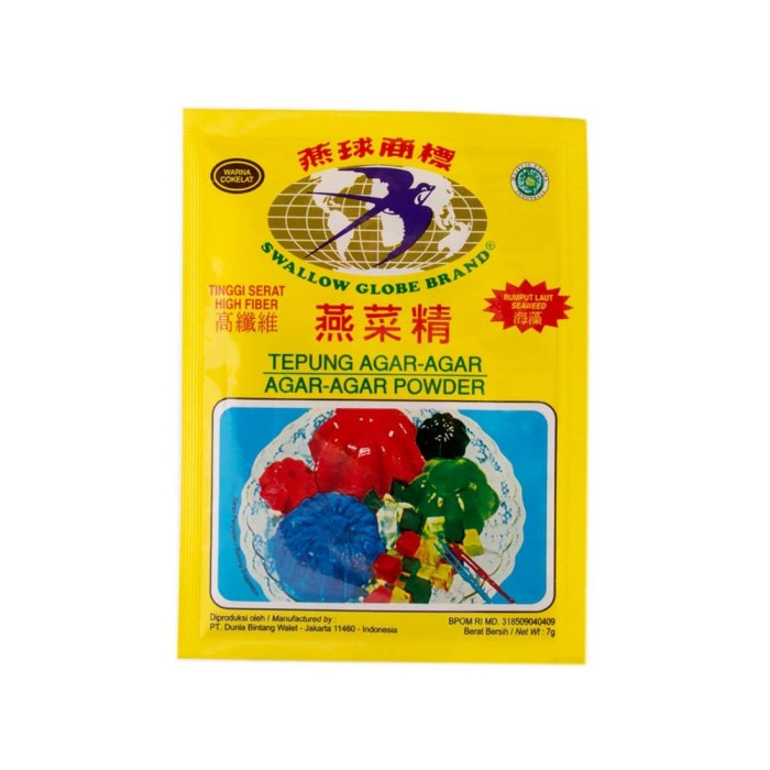 

SWALLOW GLOBE TEPUNG AGAR-AGAR 7GR
