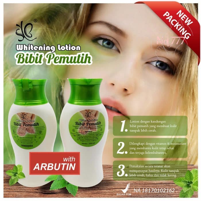 Syb Lotion Bibit Pemutih | Syb Whitening Body Lotion Arbutin (Sertifikat BPOM)
