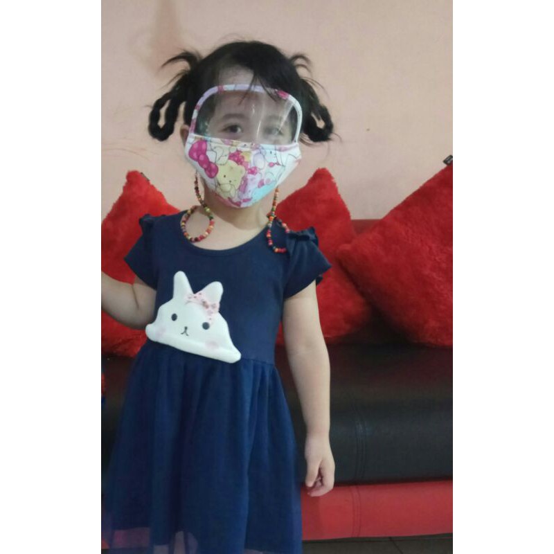 Tali Masker/ Kalung Masker/ Strap Mask Mote Kayu Pelangi Anak dan Dewasa