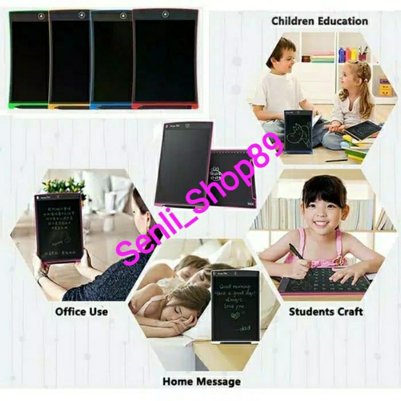 SLS89 LCD Drawing Tablet Anak &amp; Dewasa 8.5 inch/Papan Tulis Gambar/Papan Belajar Anak/Papan Lcd