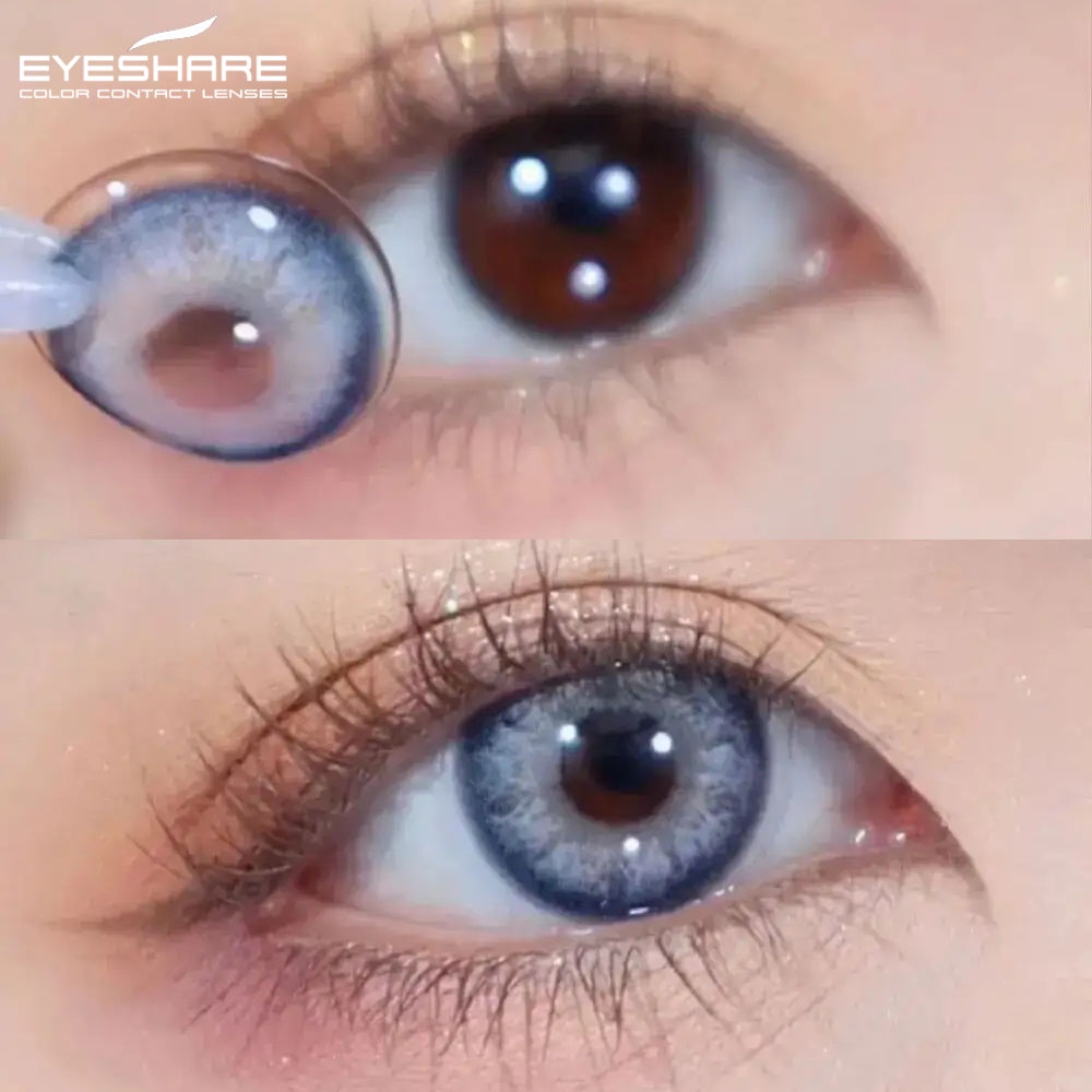 COD Softlens Mata Normal AURORA, Sepasang Lensa Kontak Warna, Lensa Kontak Warna Alami, Soplen Mata Korea Terbaru Warna Hijau Softlens