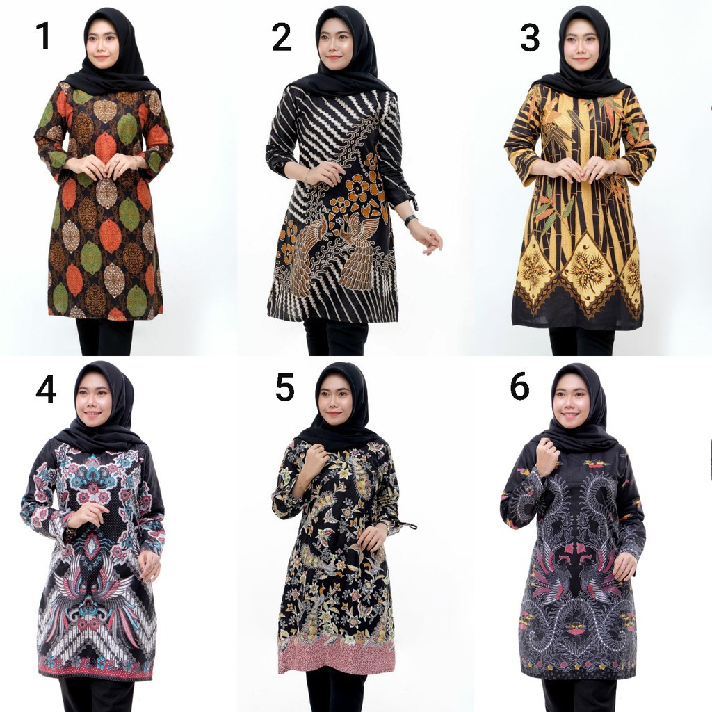 Murah Terlaris SERUT GENES JELITA TUNIK  NAVBOR YELBOR WHITBOR CREAMBOR TUNIC BATIK HRB026 DOBY  DOB