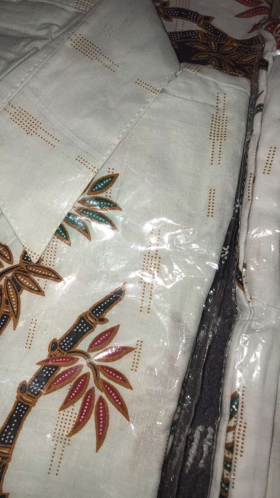 Batik Couple Keluarga Sania Ruffles Ori Ndoro Jowi Dnt Motif Bambu Putih