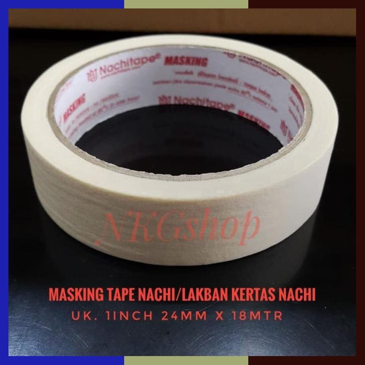 

Masking Tape/Lakban Kertas Nachi 1Inch 24Mm X 18Mtrmin 1Dus 96Roll