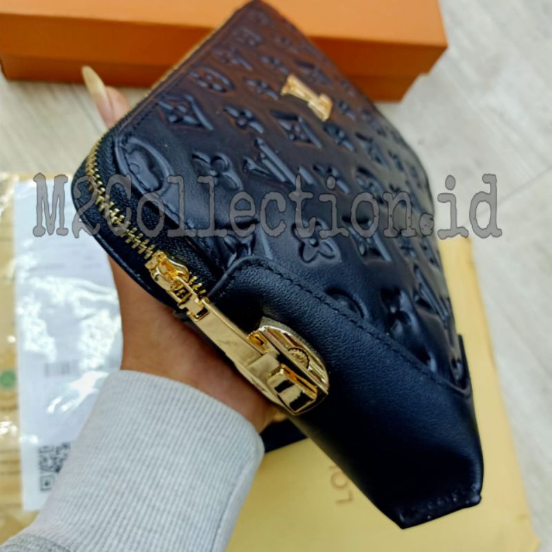 Handbag Lv Monogram Embos Leather Kunci Kode Clutch Tas Tangan Premium Quality