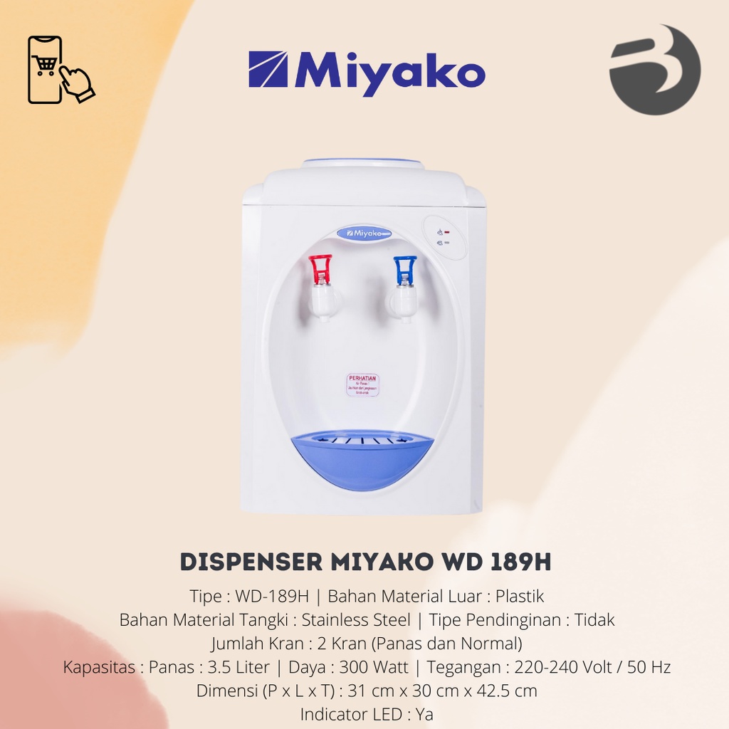 DISPENSER MIYAKO WD 189H/190H