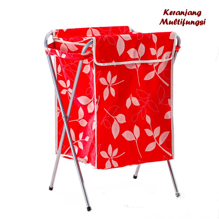 Keranjang Pakaian Serbaguna Motif MERAH DAUN