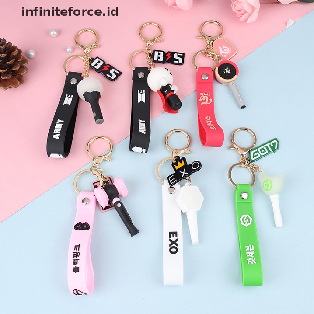 (infiniteforce.id) Gantungan Kunci Desain Kpop BTS TWICE NCT EXO BLACKPINK GOT7