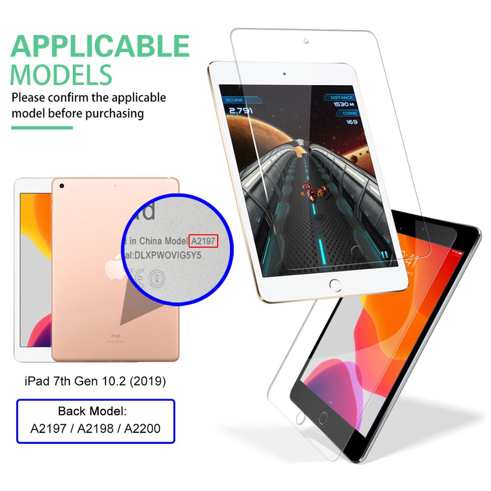 2PCS Tempered Glass Protective Film For 2019 2020 iPad 10.2 Screen Protector iPad 7th 8th Generation Screen Film Protection