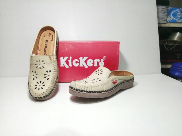 TERMURAH !!! KICKERS SLOP KULIT CEWEK