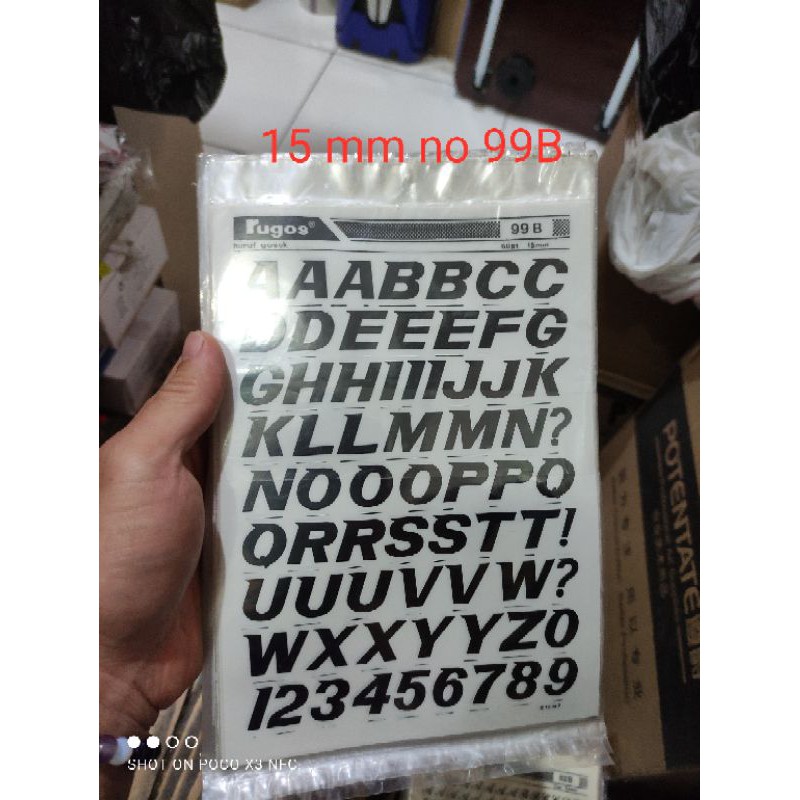 

rugos huruf italic mulai kecil sd 2.8 cm jumbo satuan