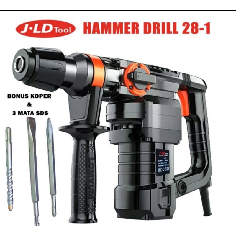 JLD 28-1 Mesin Bor Bobok Tembok Beton Rotary Hammer 28mm 2 Mode Japan