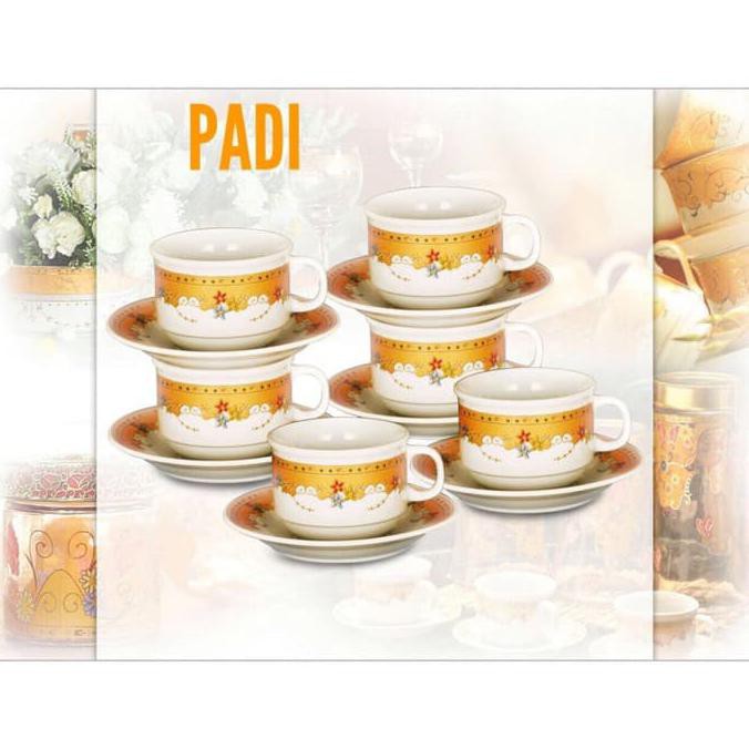 Cup And Saucer Vicenza Cs91 / Cangkir Set Untuk Minum Teh Dan Kopi