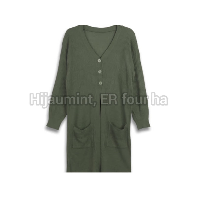 Cardigan LONG KANCING 3 l Cardigan Rajut l Sweater Rajut l Pakaian Rajut Wanita l Rajut Keren Murah