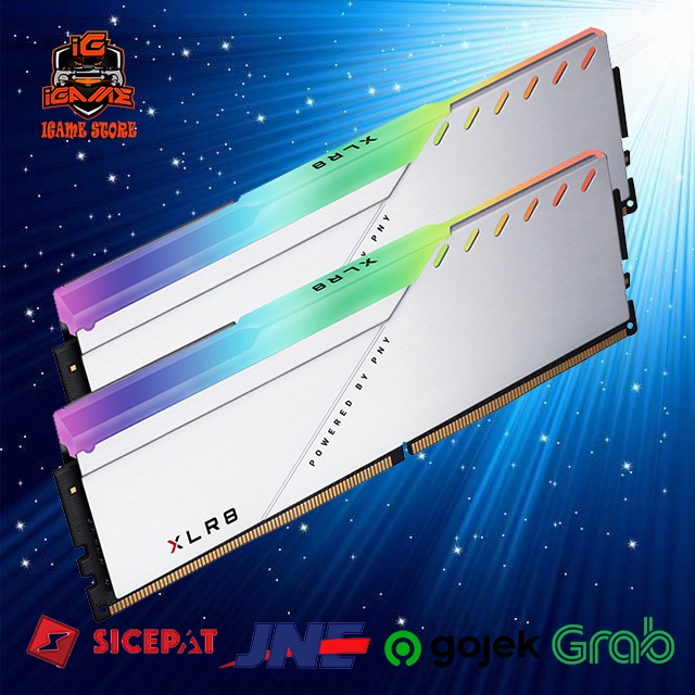 PNY XLR8 Gaming EPIC-X RGB DDR4 Silver 16GB (8GBX2) 3600MHz NAMPOL GAN