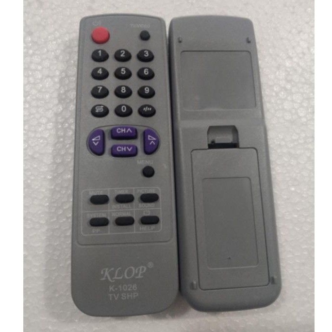 remot remote TV sharp tabung VISERO RM-1026G KLOP K-1026 tanpa program