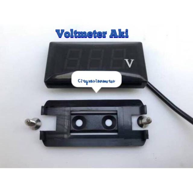 Voltmeter aki X case Modish Volt meter Voltmeter pengukur aki motor waterproof