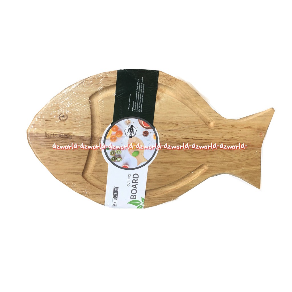 Krischef Cutting Board Fish Papan Kayu Pemotong Iris Model Design