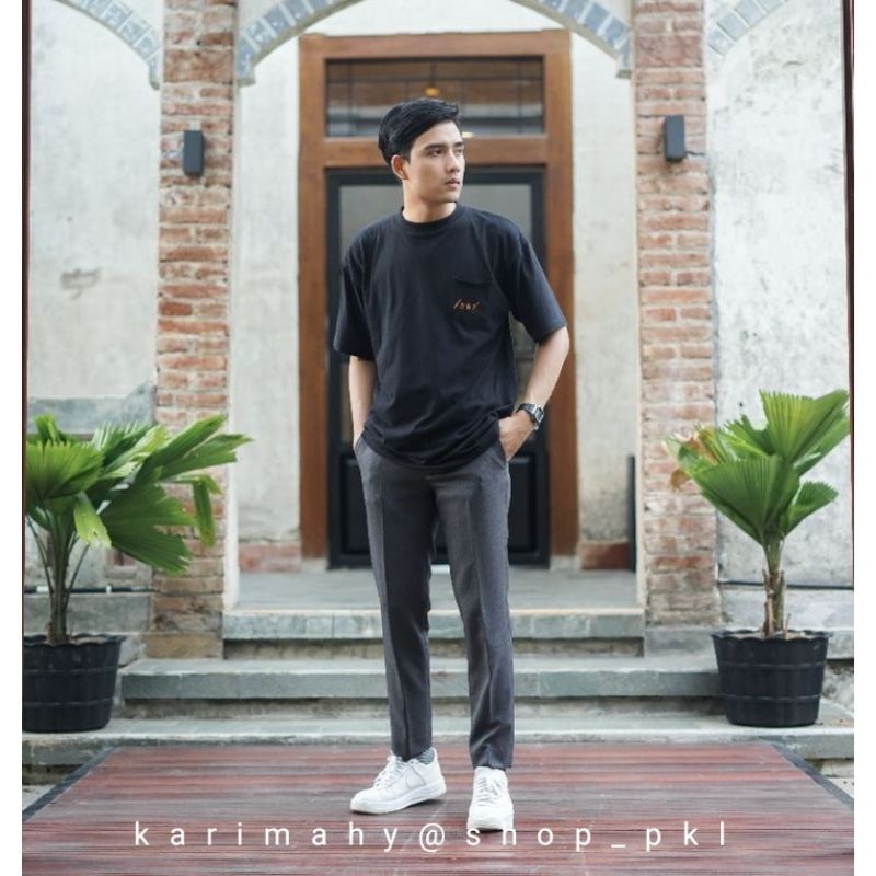 Celana Chino | CelanaPanjang Skinny Chino Pria Formal Casual Slimfit Stylish Cream coffe  Grey Hitam