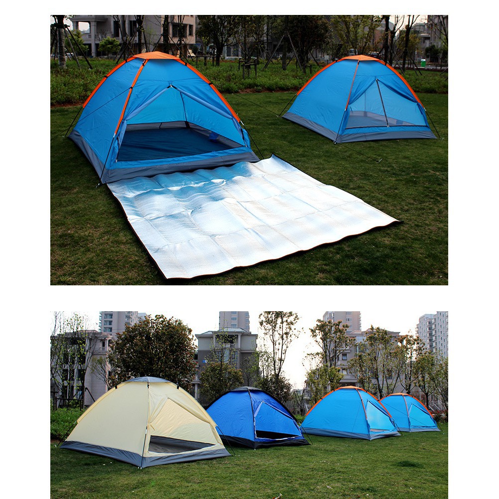 【COD】 Tenda Dome 4 / 5 Orang Terpal Single Layer ` 4P 5P Outdoor Camping Tent Indoor Kemah