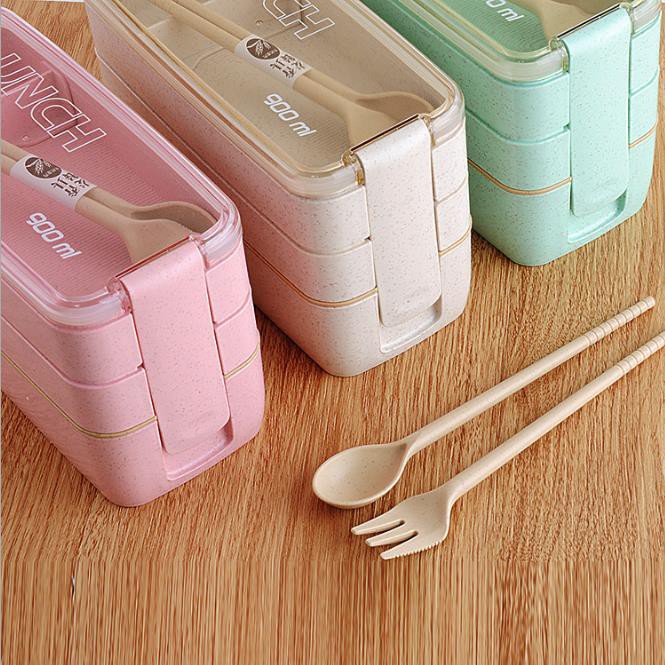 Kotak Makan Transparant / Lunch Box Bento 900ML BPA FREE