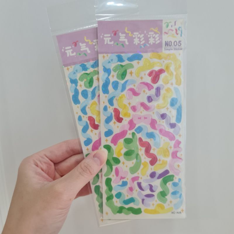 

Confetti Sticker Deco Stickers Journaling Bujo Diary Stiker Polaroid Diy Photocard Frame Aesthetic Colorful Stationery