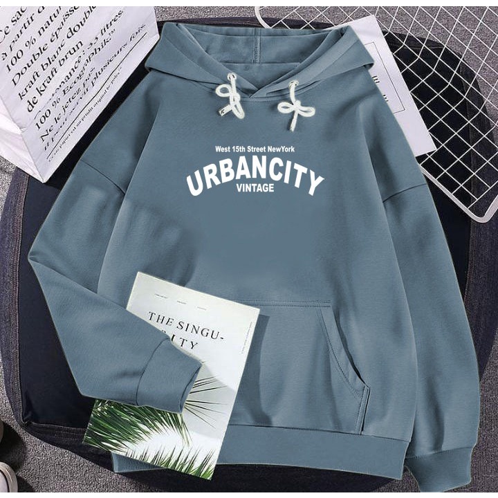 Hoodie Urbancity Sweter Pria Wanita Bahan Fleece Tebal