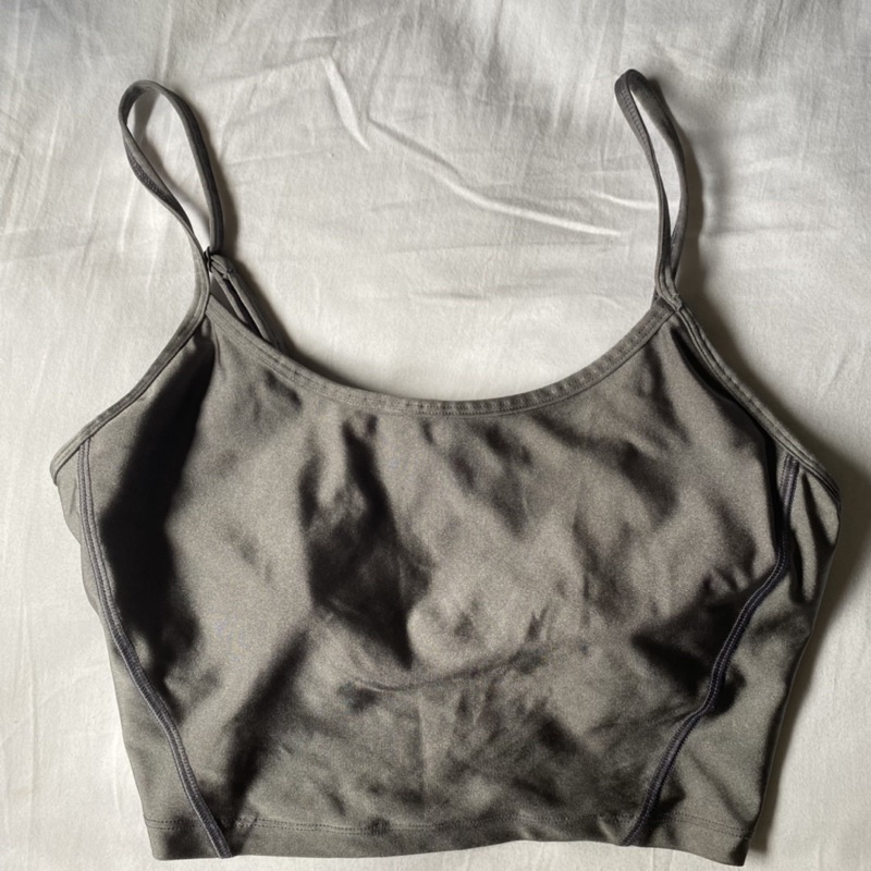 Forever 21 Grey Crop Top Gym tank top