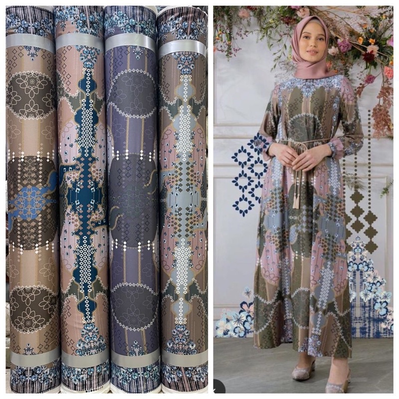 Bahan Kain Premium silk Syahdu / bahan gamis seragaman / kain meteran murah / maxmara luxury