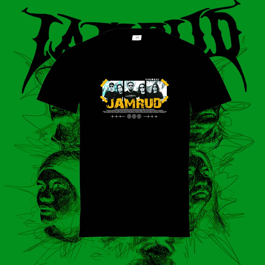 KAOS DISTRO T-SHIRT Kaos - Biografi Jamrud band - HITAM PUTIH NAVY  Kualitas premium SR_001