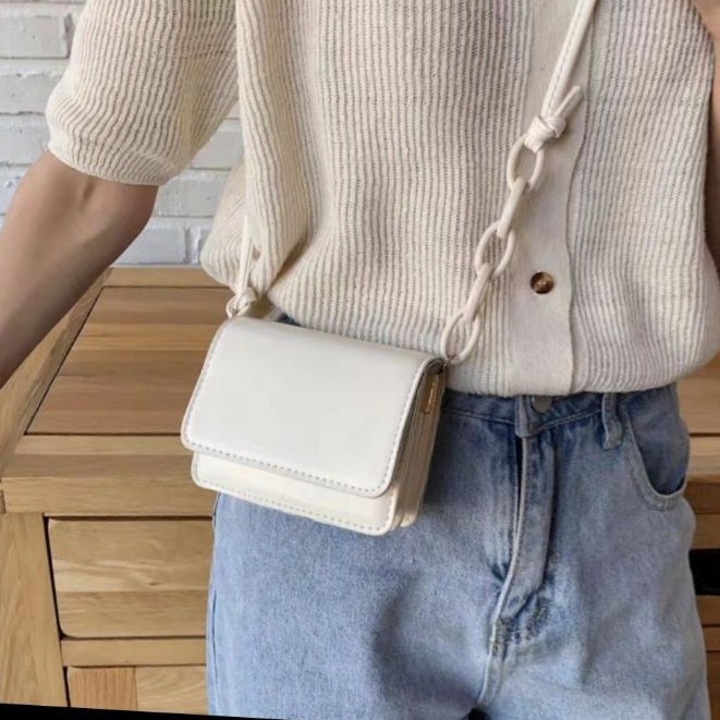 HC Tas Selempang Mini Sachel Slingbag Wanita Kotak Rantai Satchel Tas Vintage Korea Kekinian-5