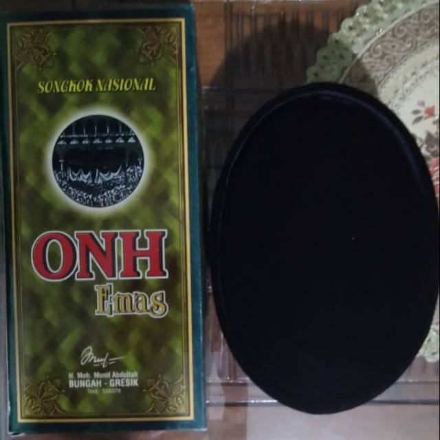 KOPIAH HITAM STANDAR MEREK ONH EMAS | SONGKOK NASIONAL PRODUK BUNGAH GRESIK