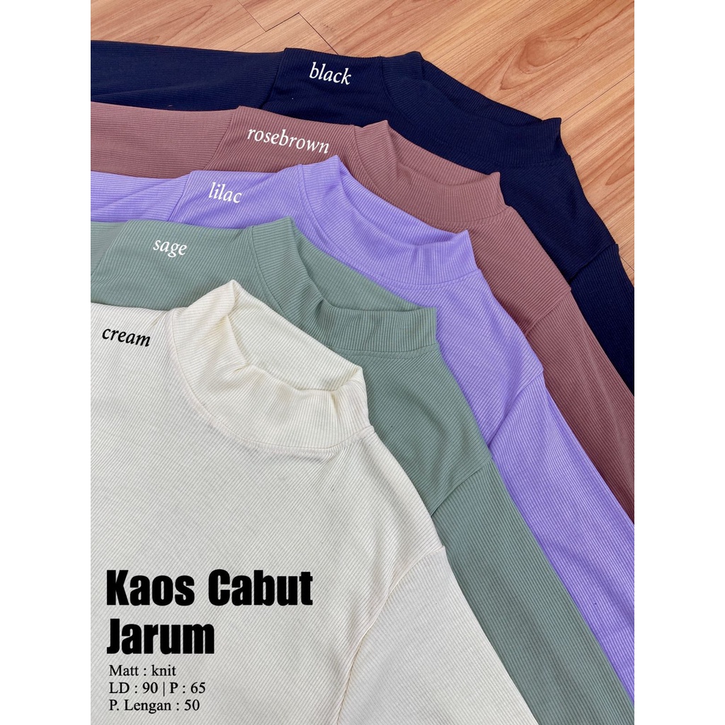 KAOS WANITA CABUTAN JARUM PREMIUM / KAOS RIB CABUTAN JARUM WANITA